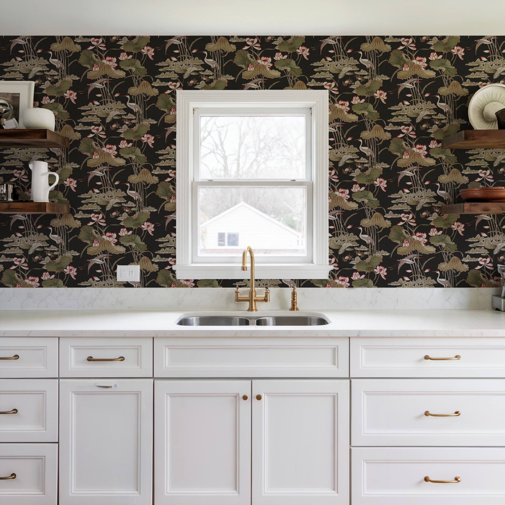 Designs Direct Lotus Pond Tapestry Wallpaper